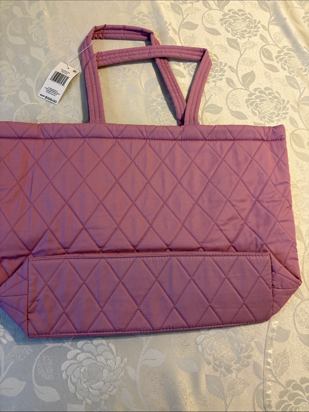 Vera Bradly ultra light large East West Tote “smokey 19” W x 13” H x 4”D nwt